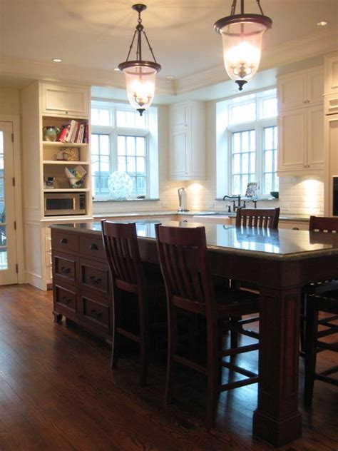 Kitchen island used as a dining table. 40 Multifunctional Kitchen Islands With Seating