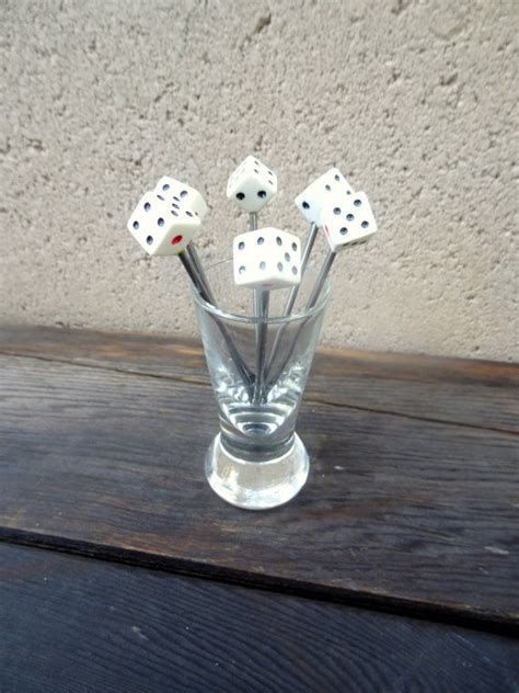 I love hors d' oeuvres so much that i can make a meal of them. Vintage Dice Cocktail Picks, Hors D'oeuvre Picks, 6 Cocktail Forks, In A Shot Glass. Casino, Mad ...