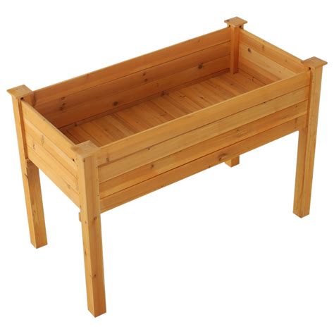 Buy Outsunny 2 X 4 Wooden Elevated Garden Bed Outdoor Raised Planter