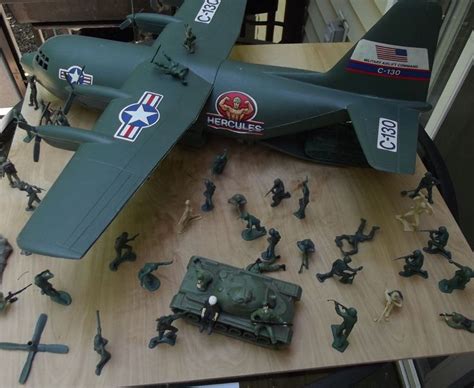Hercules Military Army C 130 Cargo Plane Toy Vintage Processed Plastics