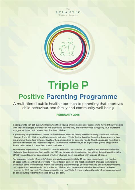 Triple p online & teen triple p online put you in control so you can: Triple P: Positive Parenting Program - The Atlantic ...