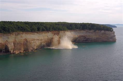Video Shows Pictured Rocks Cliff Shearing Off Into Lake Superior