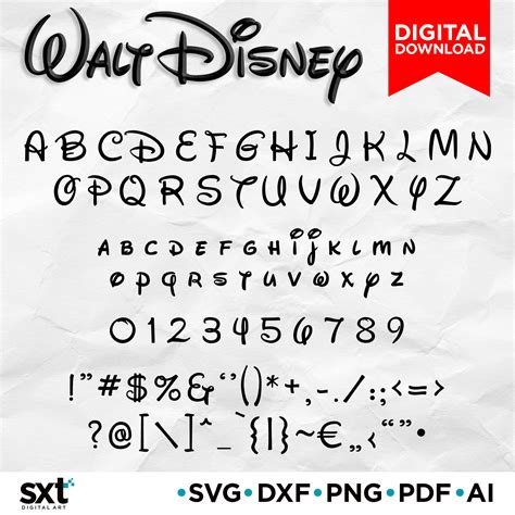 Walt Disney Stile Alphabet Font Svg Disney Svg File Di Etsy Images
