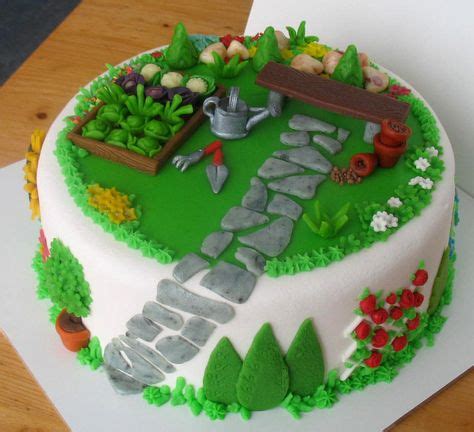 This idea cake is made from the following products: Garden cake on Pinterest | Garden Cakes, Gardening and ...