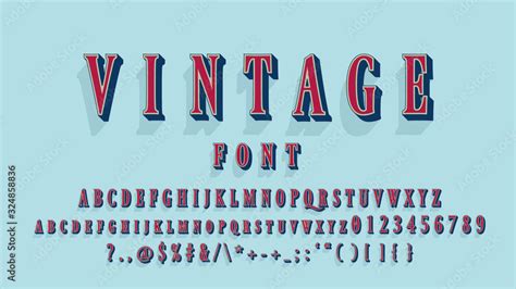 A Elegant Vintage 3d Font Effect With Shadow Effect Retro Vector