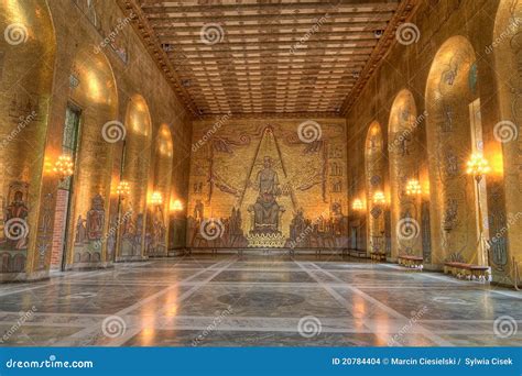 Golden Room Of Stockholm City Hall Editorial Stock Image Image Of
