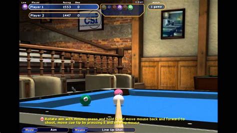 Virtual Pool 4 6 Ball Gameplay Selection Of Break And Runs Carom