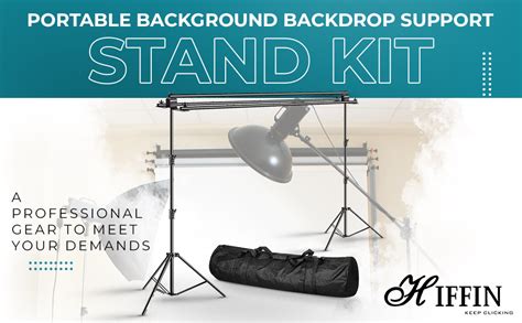 Hiffin® Portable Background Backdrop Support Stand Kit 9ft Tall