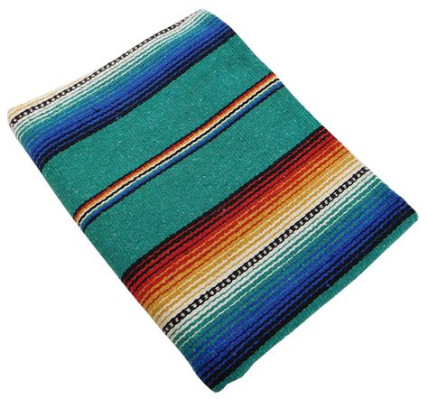 Explore our wide selection of fleece throw blanket, rustic and mexican yoga throw blanket and buy it to take advantage of our free shipping on all orders anywhere in the us at goza towels. #776 Throw Sarape Mexican Falsa Teal Blanket Heavy ...