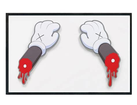 Kaws Hands Drip Wall Art Hyped Art