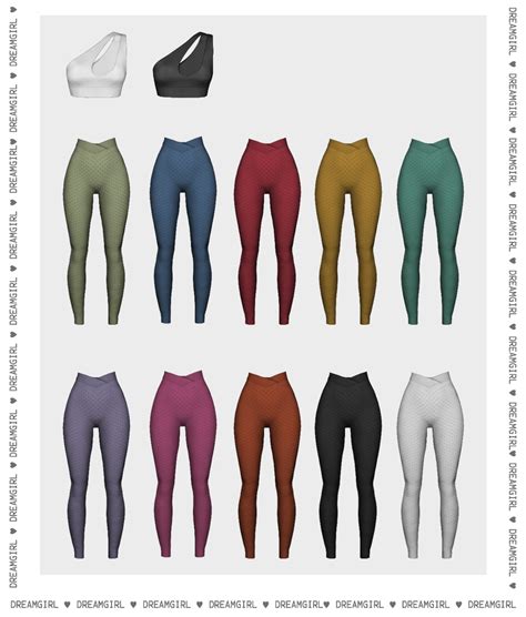 One Shoulder Top・snatched Leggings Dreamgirl Sims 4 Sims 4 Toddler