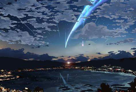 Wallpaper Anime Pemandangan Kimi No Na Wa Langit Awan Awan