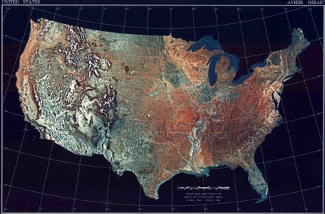 Landkarte Usa Satellitenbild Karten Und Stadtpläne