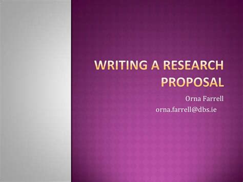 A Purple Background With The Words Writing A Research Proposal