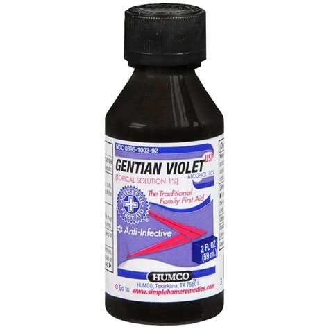Humco Gentian Violet Topical Solution 1 Usp 2 Oz Medcare