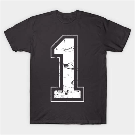 Number 1 One White Jersey Sports Athletic Player Number One T Shirt