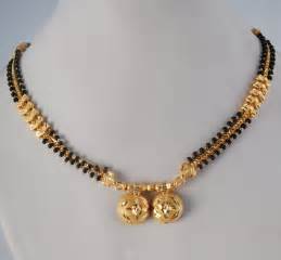 Mangalsutra Gold Necklace Indian Bridal Jewelry Black Beaded Jewelry