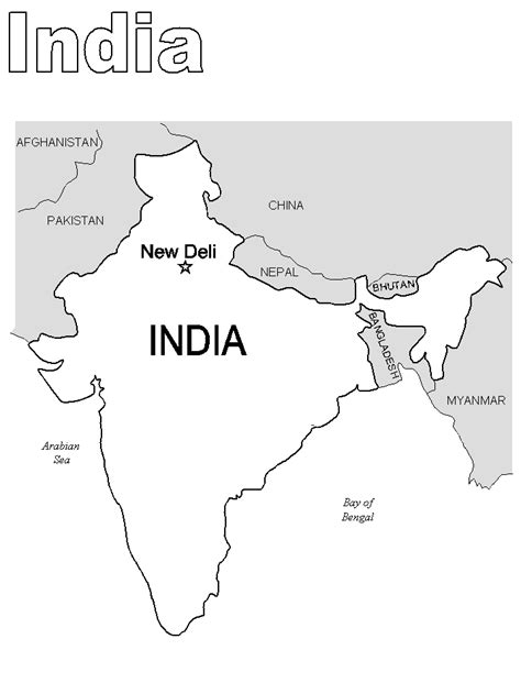 India Map Coloring Page - Coloring Home