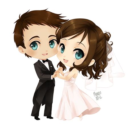 Chibis 3 By Meago On Wedding Drawing Wedding Couple