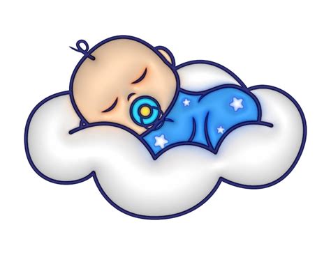 Un Bebé Lindo Durmiendo En Una Almohada De Nube Ilustración En 3d De