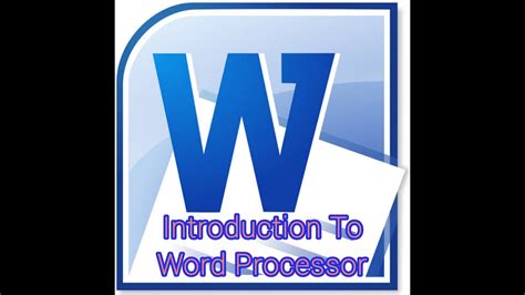Introduction To Word Processor Getting Started With A Word Processor