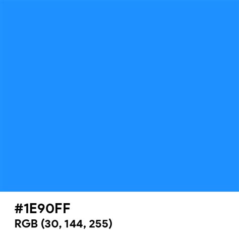 Dodger Blue Color Hex Code Is 1e90ff
