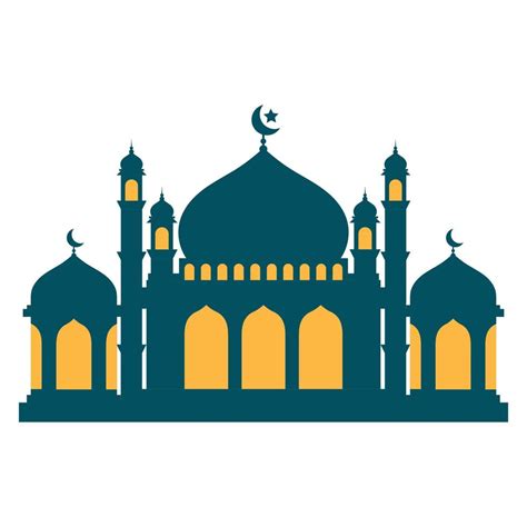 Mosque Icon Clip Art Vector Illustration Design On White Background