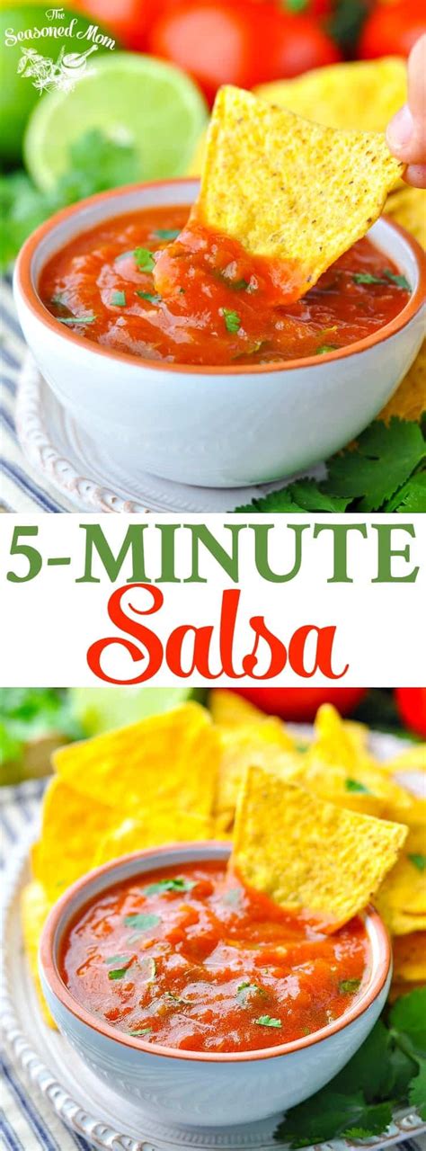 Fresh 5 Minute Homemade Salsa The Seasoned Mom