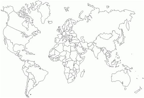 Continents Map Coloring Pages Download And Print For Free