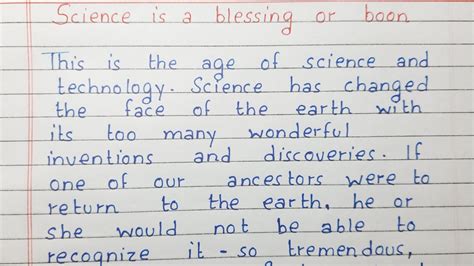 Write An Essay On Science Is A Blessing Or Boon Essay Writing