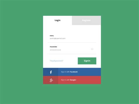 Flat Login Page Design Free Psd Complete Overview