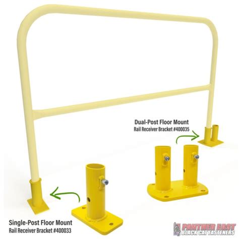 Shop Safety Rail Company Floor Mount Guardrail Post Receivers For