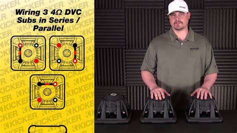 Demonstration video showing how to wire up a dual voice coil sub woofer, each voice coil is rated at 4 ohms.this is a very basic video when it comes to. Subwoofer Wiring: Three DVC Subs in Series Parallel - YouTube