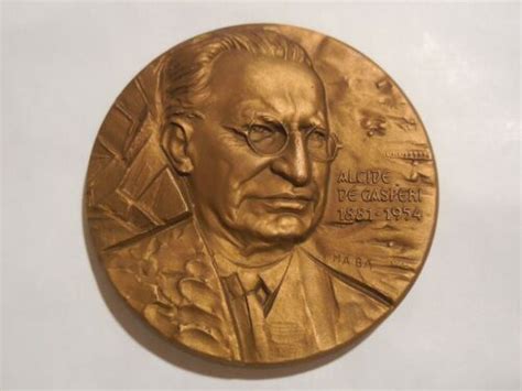 Alcide De Gasperi Medal 1954 60mm Founder Dc Democrazia Cristiana Ebay