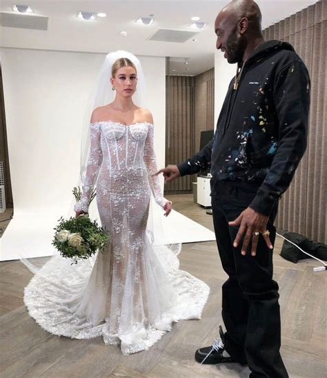 Designer Virgil Abloh And Model Hailey Bieber Celebrity Wedding