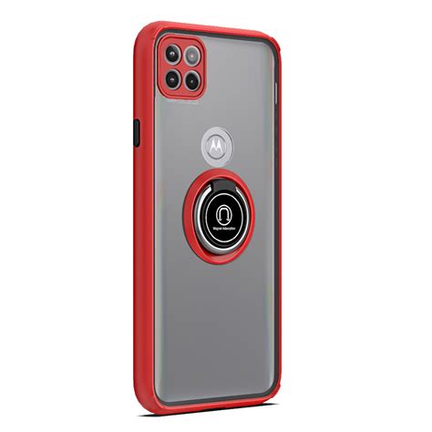For Motorola Moto One 5g Ace Hybrid Case Tpu Shockproof Metal Ring