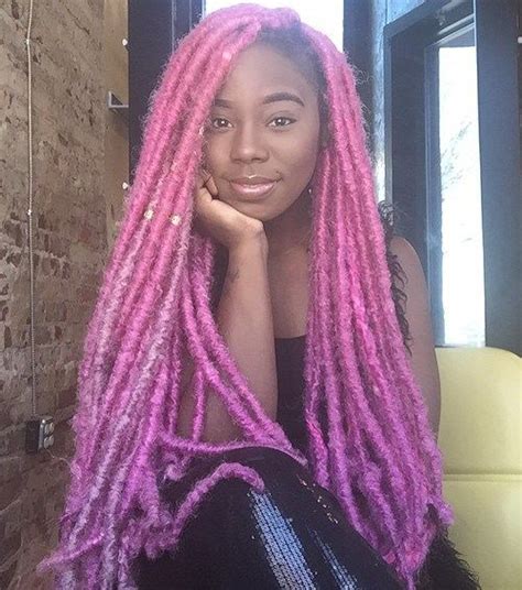 40 Fabulous Funky Ways to Pull Off Faux Locs | Girl with ... Faux locs on locs ♡.