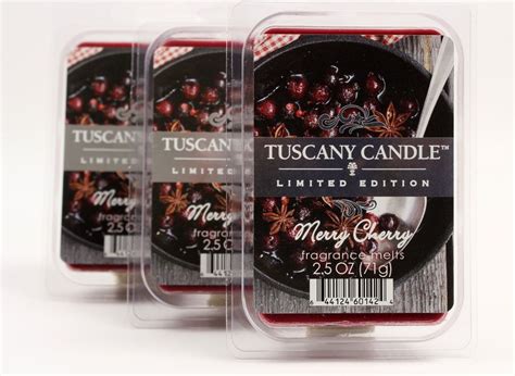 Tuscany Candle Merry Cherry Wax Melts 6 Cube Pack Times 3 Fragrance Tuscanycandle