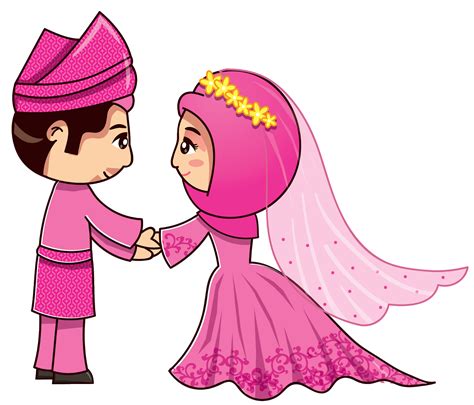 Gambar Pengantin Kartun Png Images