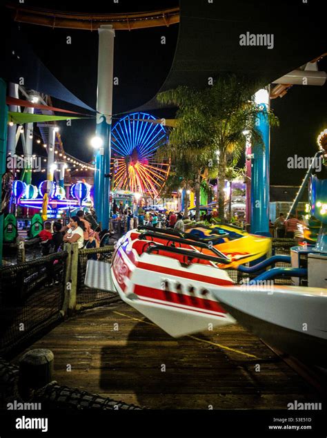 Amusement Park On Santa Monica Pier Stock Photo Alamy