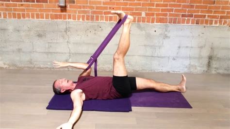 Baxter Bell Yoga: Reclined Leg Stretch Pose- Elbow Version ...