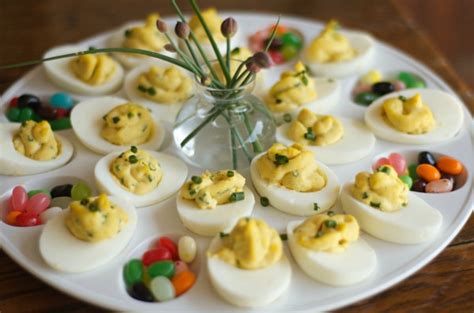 This dish is not the healthiest, but it's definitely on top of the degustation menu. Creamy Deviled Eggs Appetizer Recipe - Reluctant Entertainer