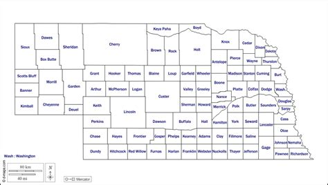 Nebraska Free Map Free Blank Map Free Outline Map Free Base Map