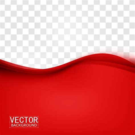 vague abstraite rouge isolee sur transparent rouge