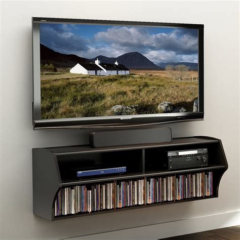 Shop Prepac Furniture Altus Black Wall Mounted Tv Stand At