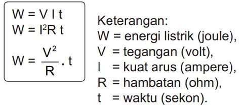 Rumus Energi Dan Daya Listrik Homecare