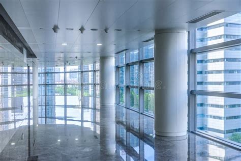Corridor In Modern Building Stock Photo Image Of Entrance Green 9472622
