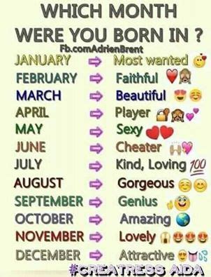 Which Month You Were Born In