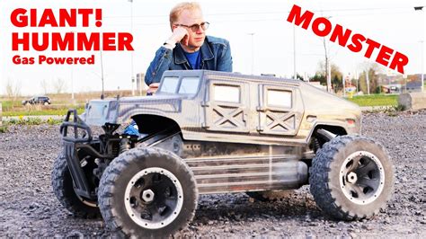 Giant Gas Powered Rc Hummer Crazy Fast Fun Youtube
