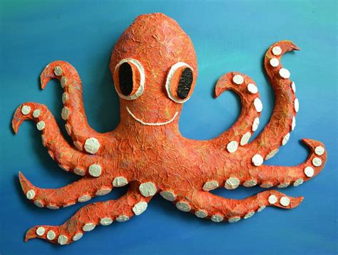 Paper Mache Octopus Paper Mache Paper Childrens Artwork